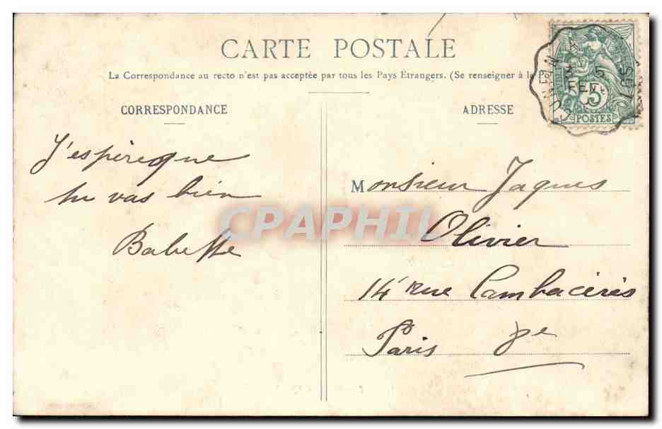 CPA Fantaisie Enfant aux quilles — Rückseite
