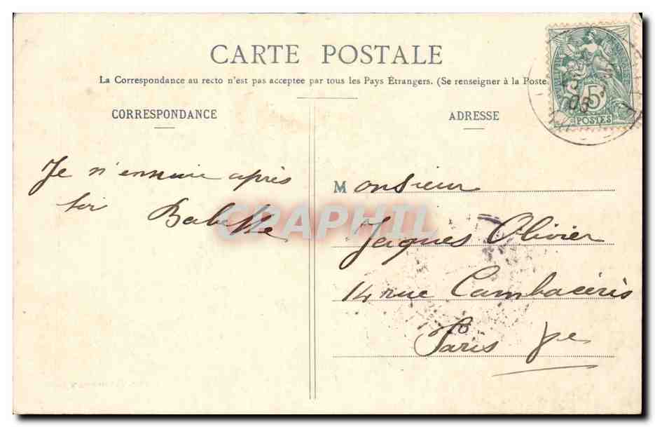 CPA Fantaisie Enfant Une depeche urgente Postier Postes TElegraphes TOP — Rückseite