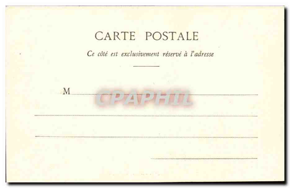 Chanteurs des Cours — Chanteur sous la pluie — Phototypie A. Bergeret et Cie, Nancy — Verso