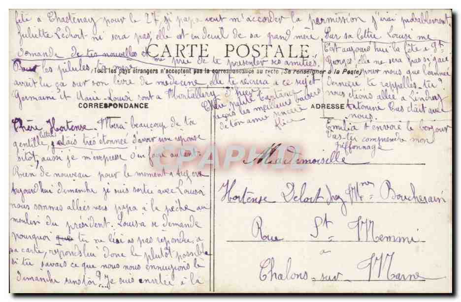 CPA Fantaisie Enfant Porte bonheur Fer a cheval — Rückseite