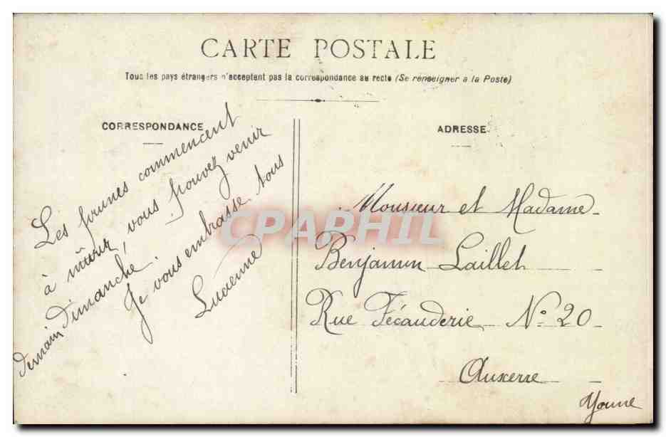 CPA Fantaisie Enfant Porte bonheur Fer a cheval — Rückseite
