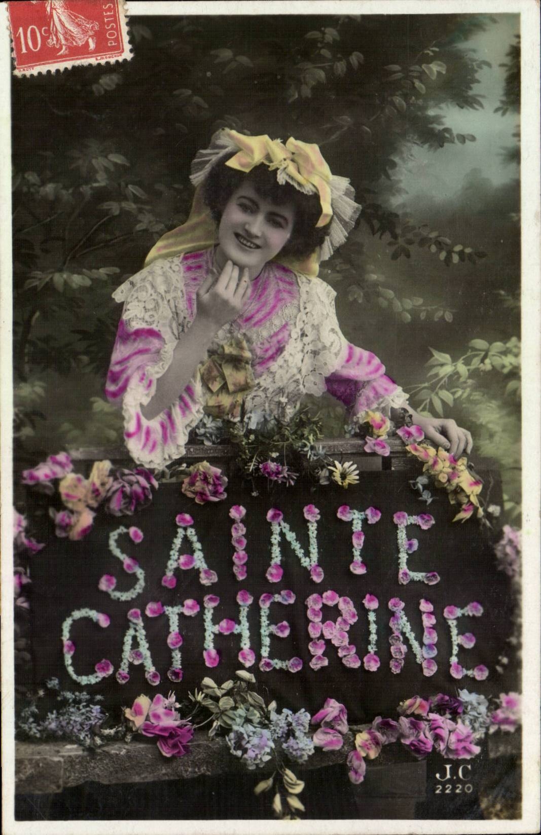Sainte Catherine — Carte postale colorisée — J.C. 2220