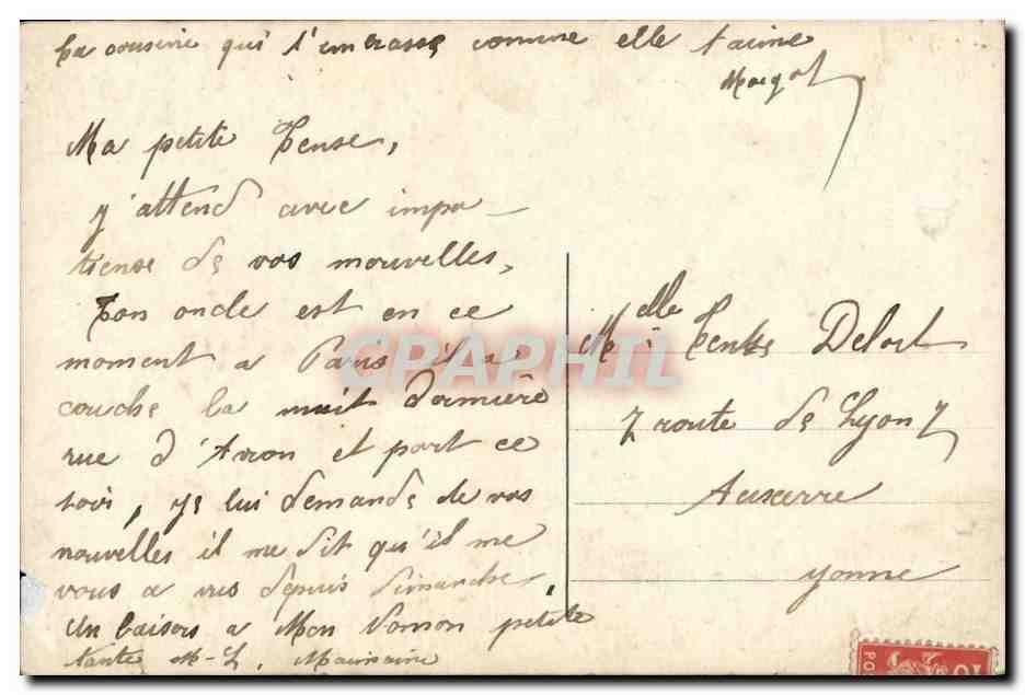Mujer que sostiene cartas de juego — Libro del Destino Amoar — editor Amoar, n° 7333 — Reverso
