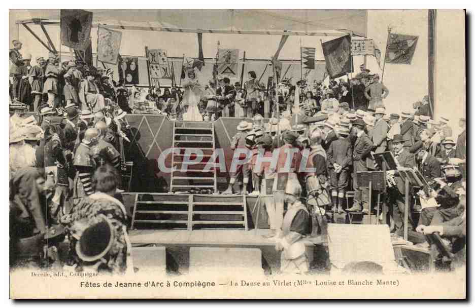 Fêtes de Jeanne d'Arc à Compiègne — La Danse au Virlet (Mmes Louise et Blanche Mante)