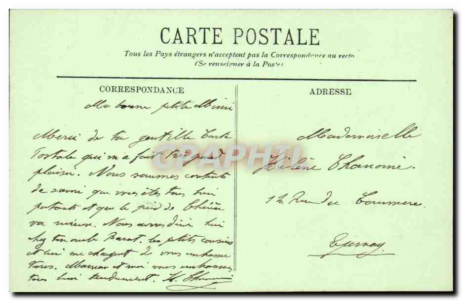 Types d'Auvergne — Vieille Paysanne — LL. n°17 — Achterkant