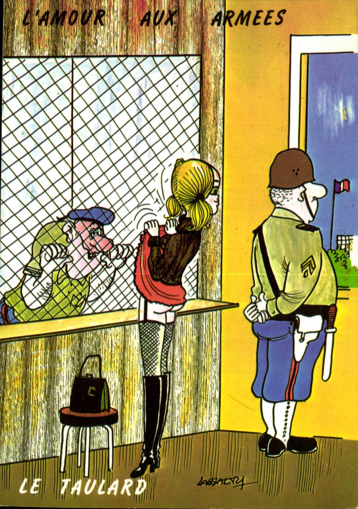 CPM Humour erotique L'amour aux armees Le taulard (prison jail)
