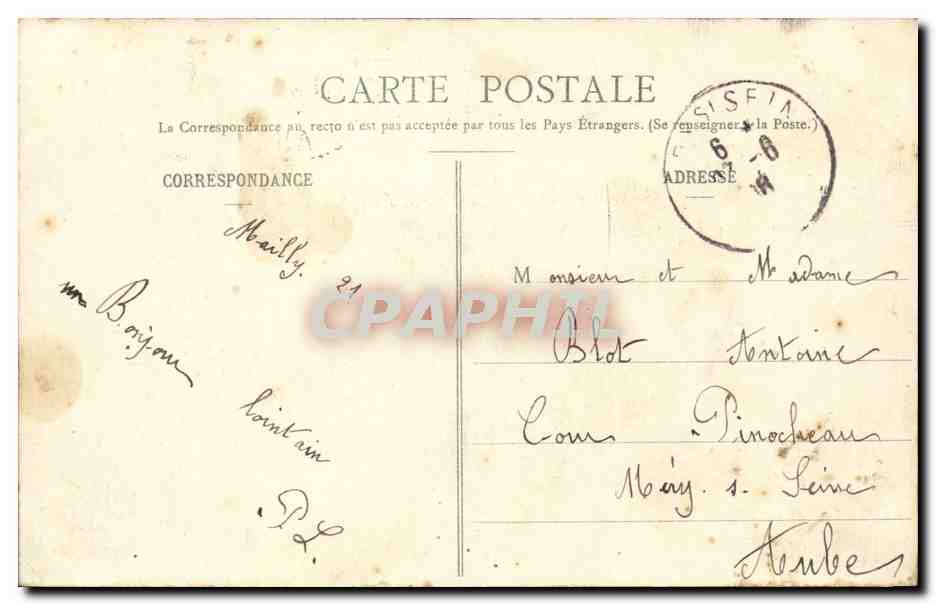 Militaria CAmp de Mailly CPA Un coin du campement — Rückseite