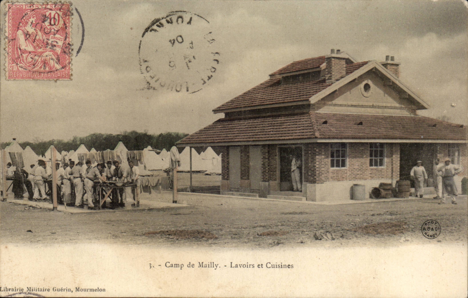 Militaria CAmp de Mailly CPA Lavoirs et cuisines