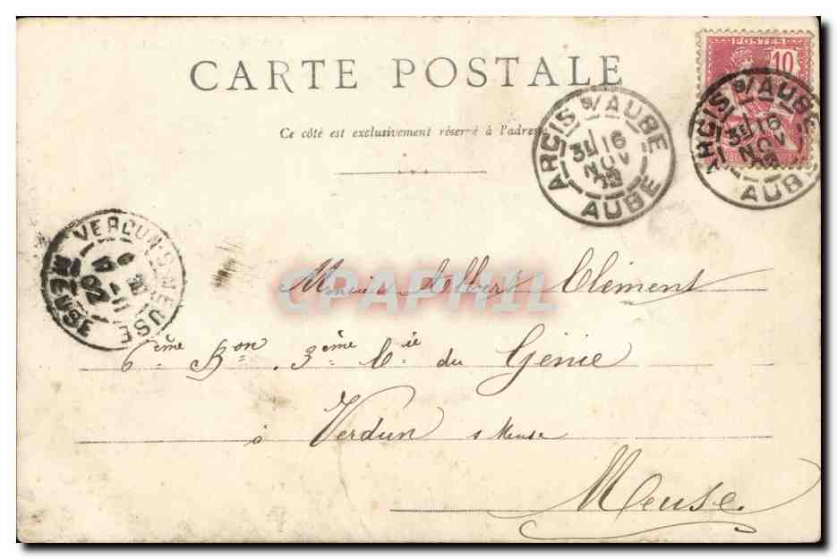 Militaria CAmp de Mailly CPA Le lavoir — Rückseite