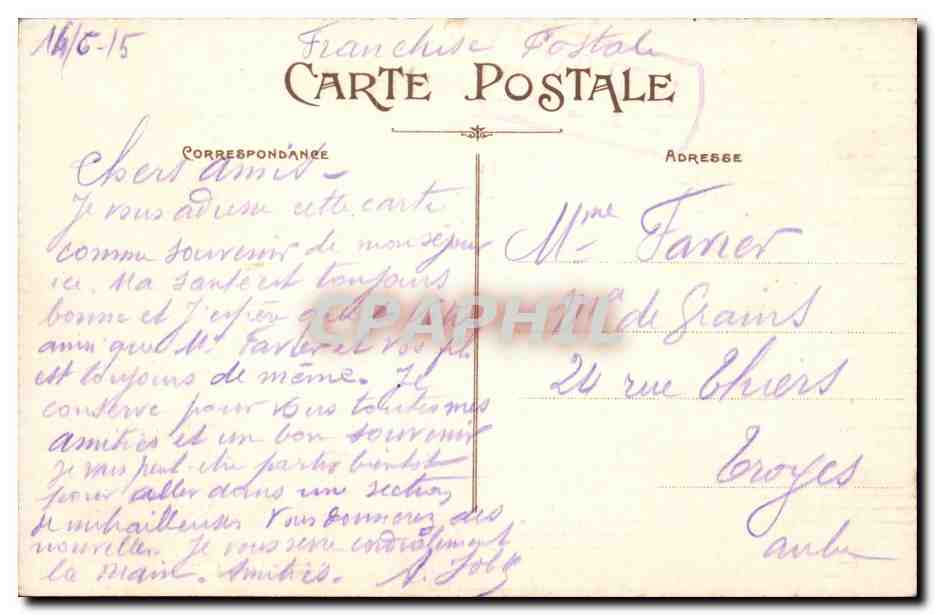 CPA Militaria CAmp de Mailly Escadrille aerienne Sapeur Aviateur Bregi sur son triplace Breguet en reconnaissance TOP — Rückseite