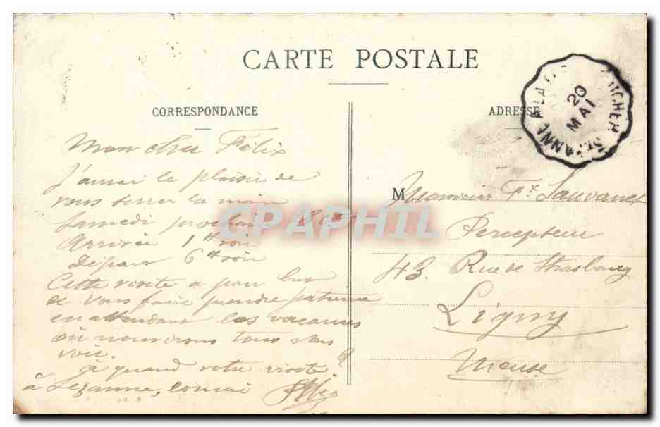 CPA Militaria CAmp de Mailly Vue des tentes — Rückseite