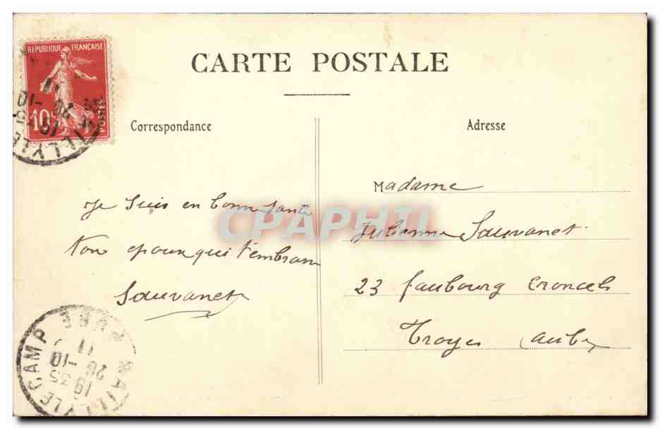 CPA Militaria CAmp de Mailly Vue panoramique — Verso