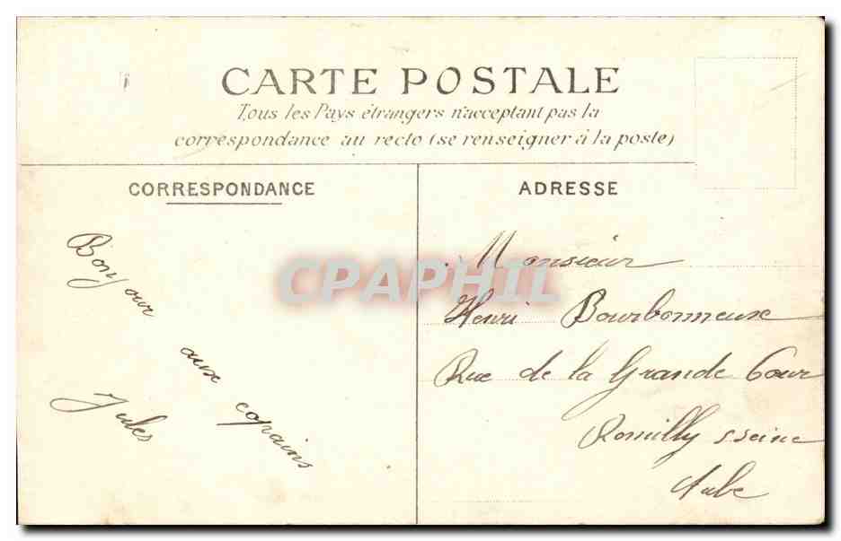 CPA Militaria CAmp de Mailly La soupe — Rückseite