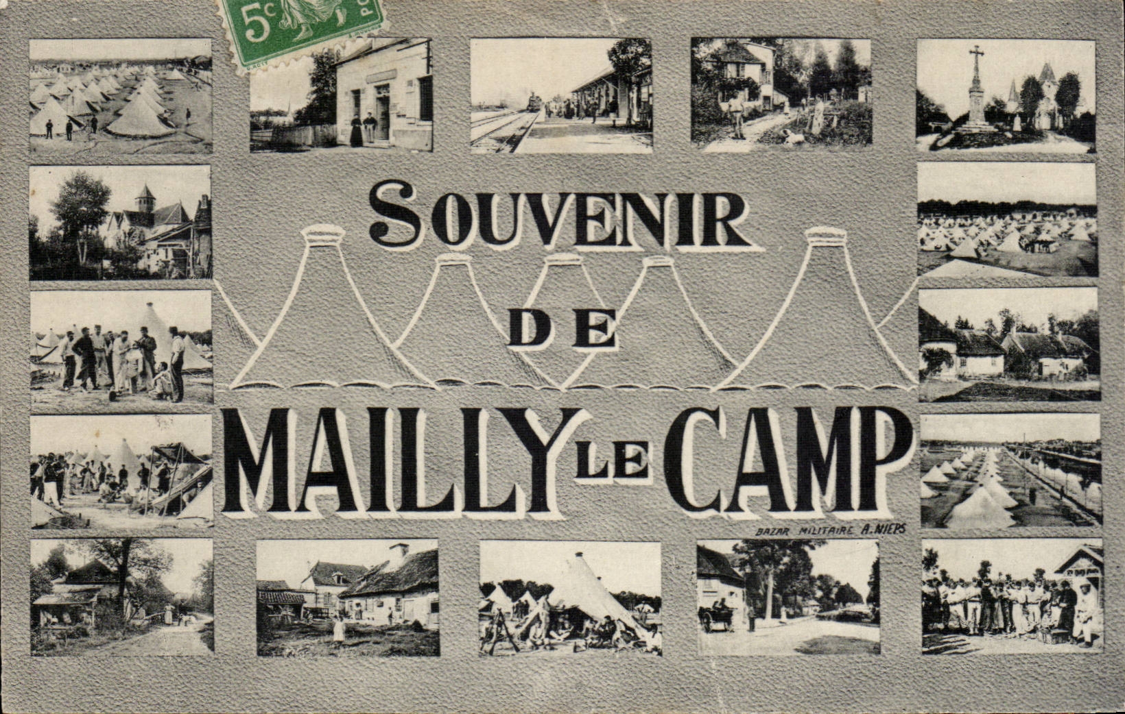 CPA Militaria CAmp de Mailly Souvenir 