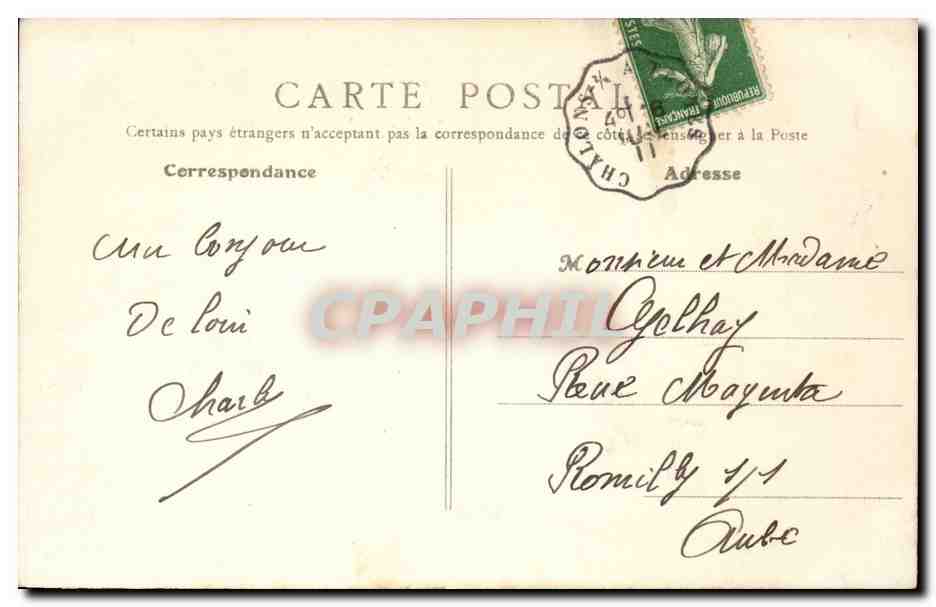 CPA Militaria CAmp de Mailly Souvenir  — Rückseite