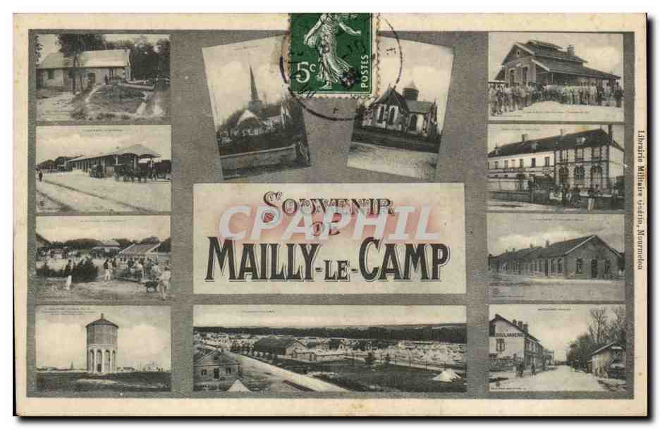 CPA Militaria CAmp de Mailly Souvenir 