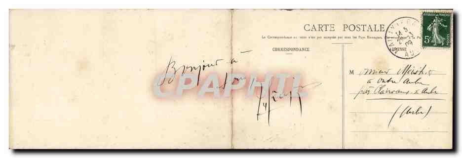 CPA Militaria CAmp de Mailly CARTE DOUBLE Vue generale — Verso