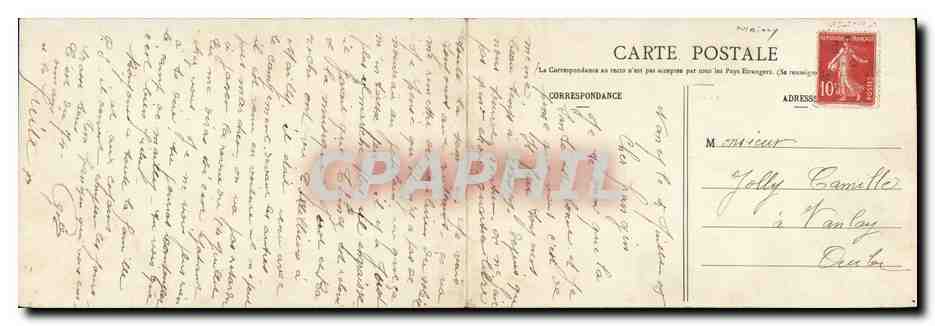 CPA Militaria CAmp de Mailly CARTE DOUBLE Vue generale Arsenal Infirmerie Tentes  — Rückseite