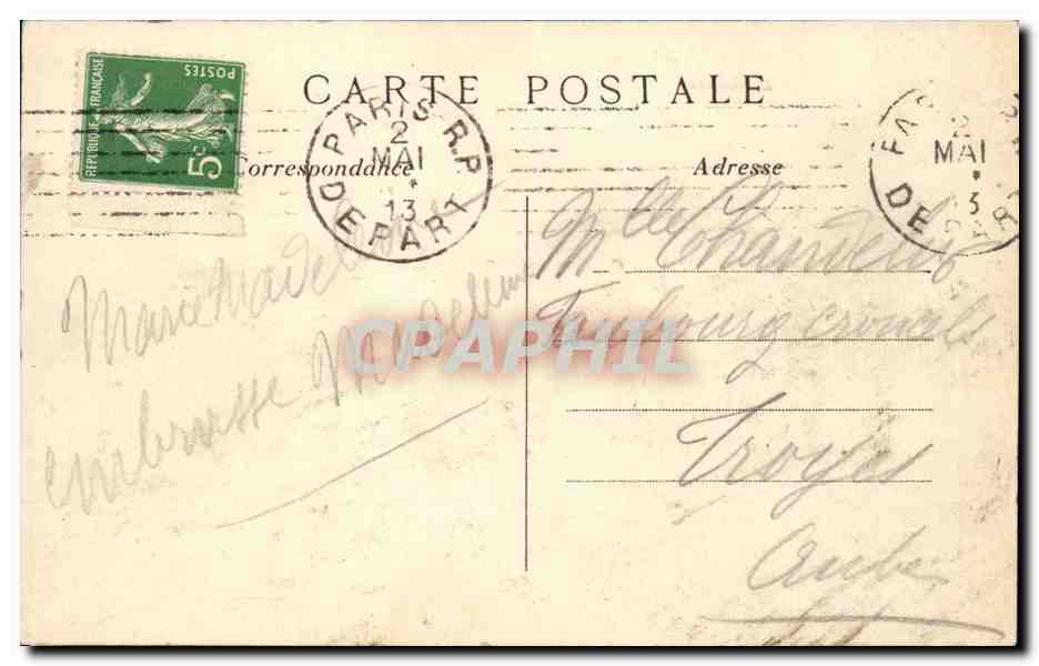 Boulevard Sébastopol — Paris — G. M. Nr. 1172 — Rückseite