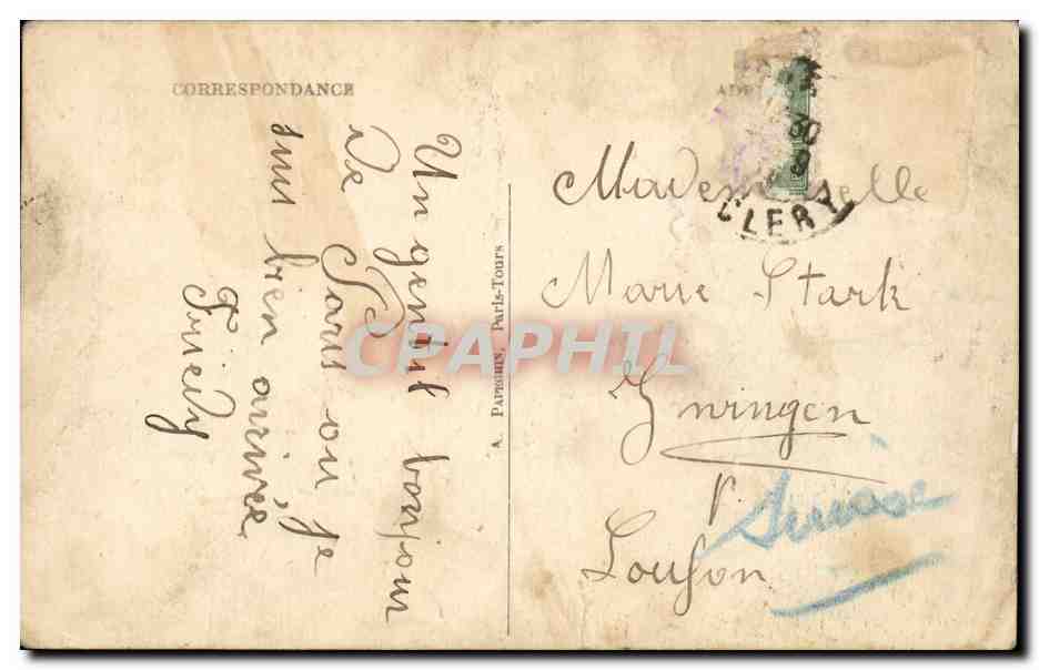 Paris — Place de la Concorde — Les Fontaines et l'Obélisque — A.P.* — Reverso