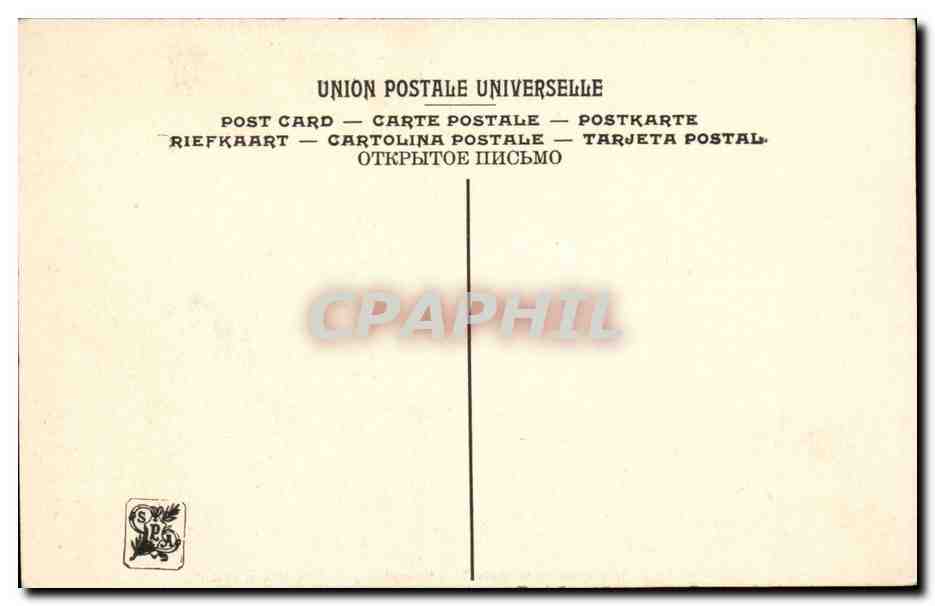 CPA Paris SAlon 1908 Societe des artistes francais Etcheverry Paysans espagnols de la Province de Leon (lion) — Verso