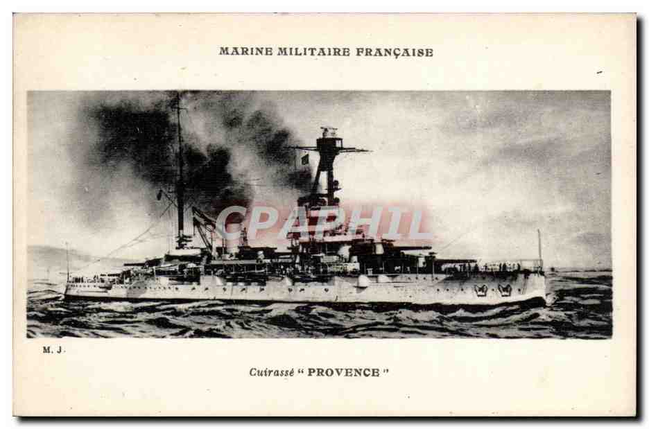 CPA Bateau Boat Marine militaire Francaise Cuirasse Provence