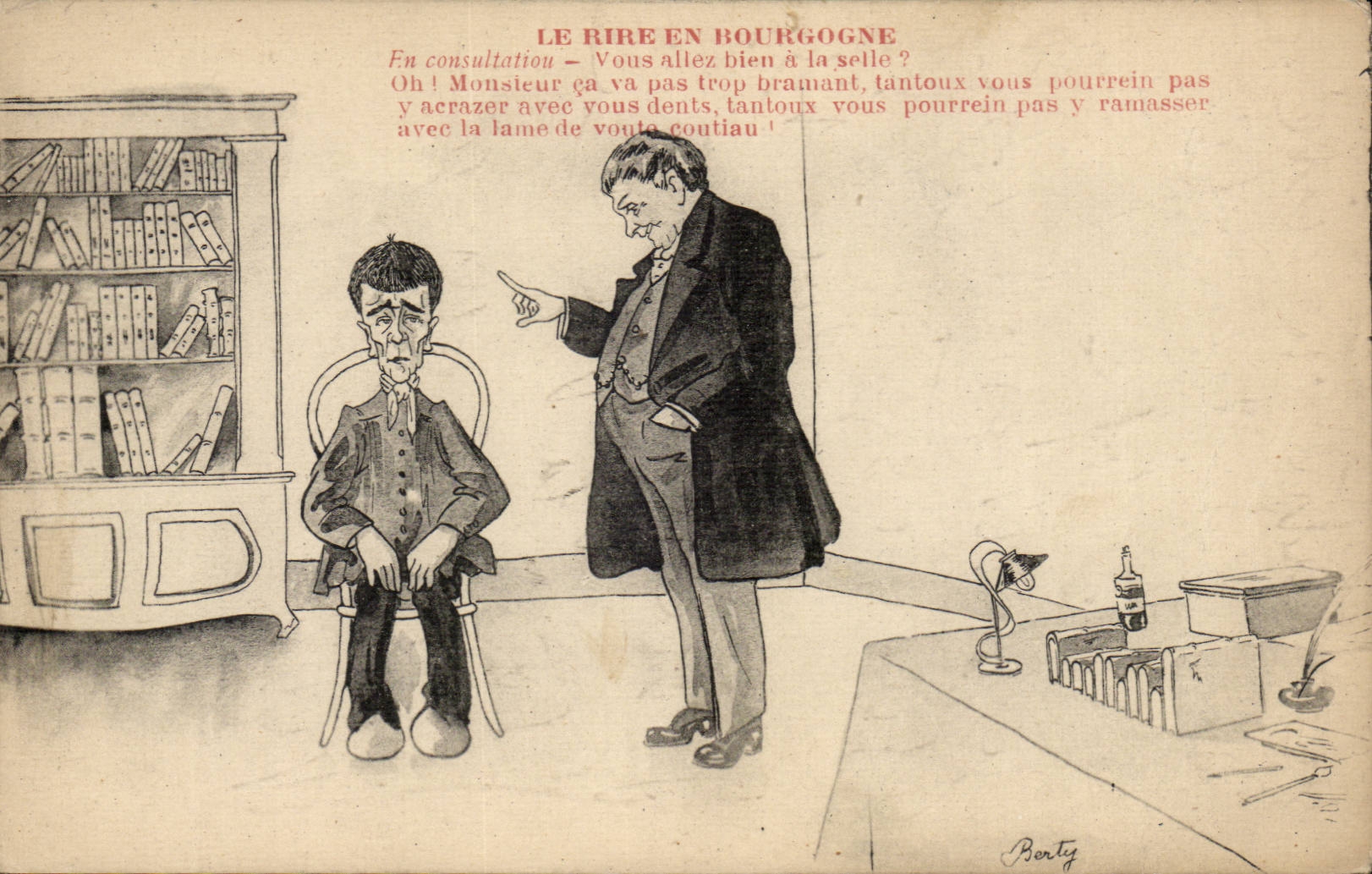 Le Rire en Bourgogne — Caricature de Berty — Éditeur non visible