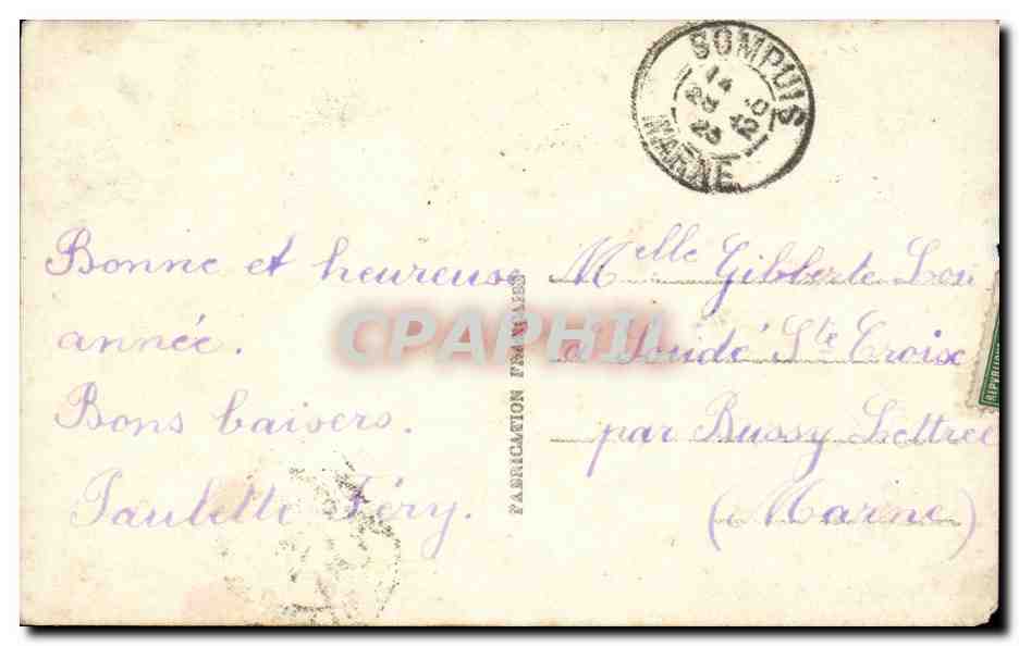 CPA FAntaisie Enfant et nounours (bear tedddybear child) — Verso