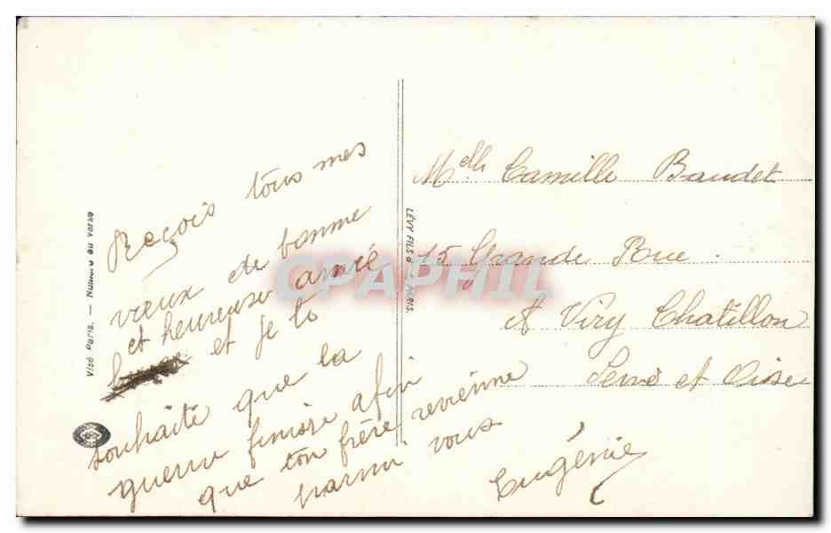 Jeune femme en manteau à col fourrure — Bonne Année — LFCo 2100 — Reverso