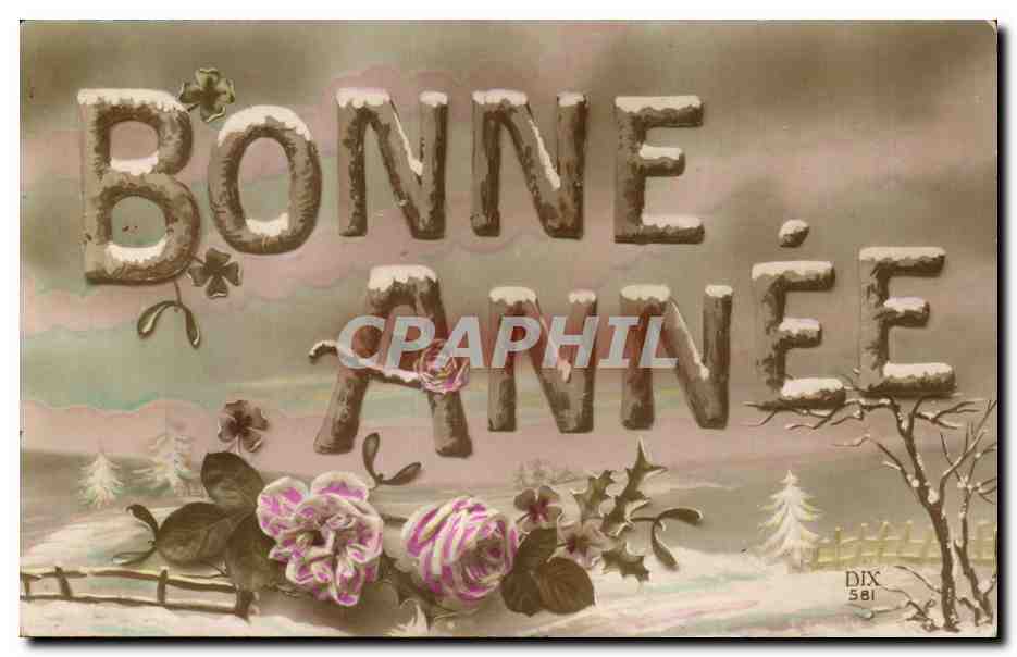 CPA FAntaisie Bonne annee