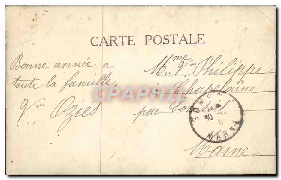 CPA FAntaisie Fleurs — Back