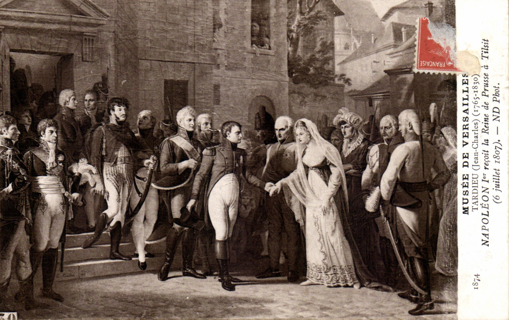 CPA Musee de VErsailles Tardieu Napoleon 1er recoit la Reine de France a Tilsit (8 juillet 1807)