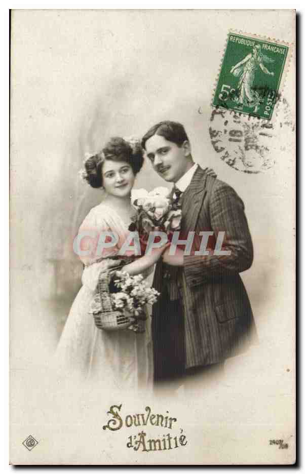 Couple — Souvenir d'Amitié — Éditeur inconnu, n° 24097