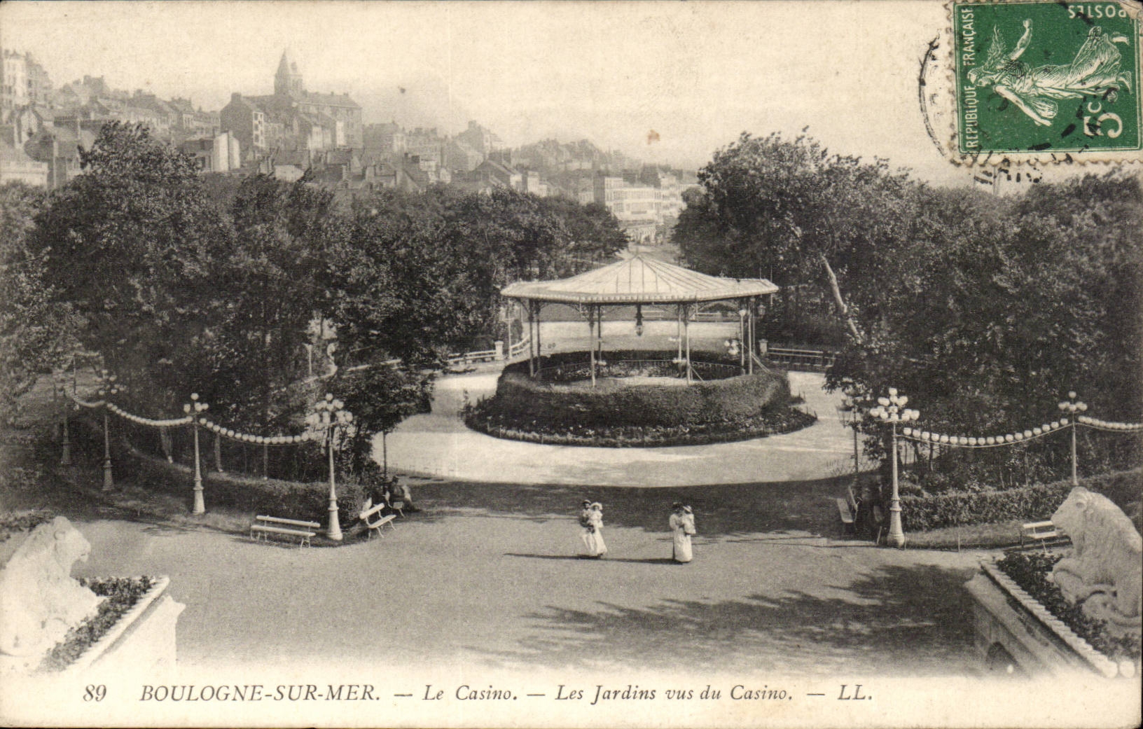 Boulogne-sur-Mer — Das Casino — Die Gärten vom Casino aus gesehen — LL. — N° 89