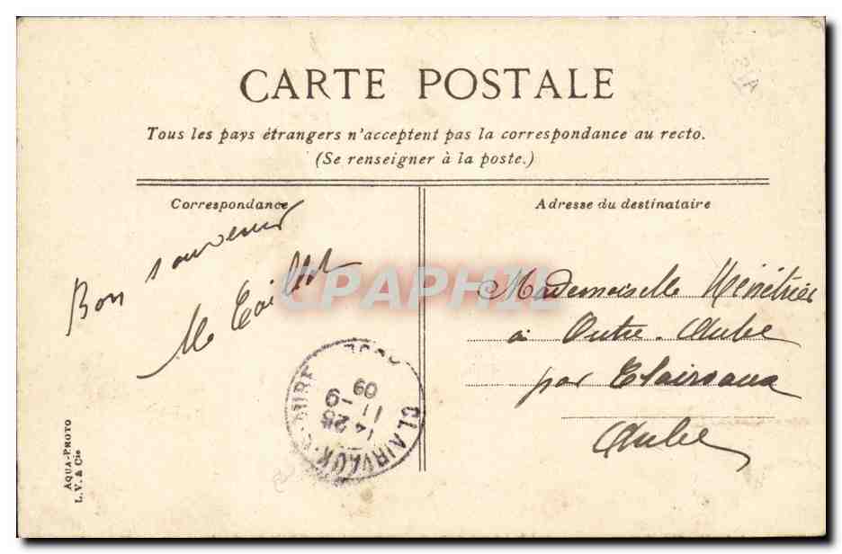 Boulogne sur Mer CPA La statue du docteur Duchenne et le jardin des remparts — Rückseite