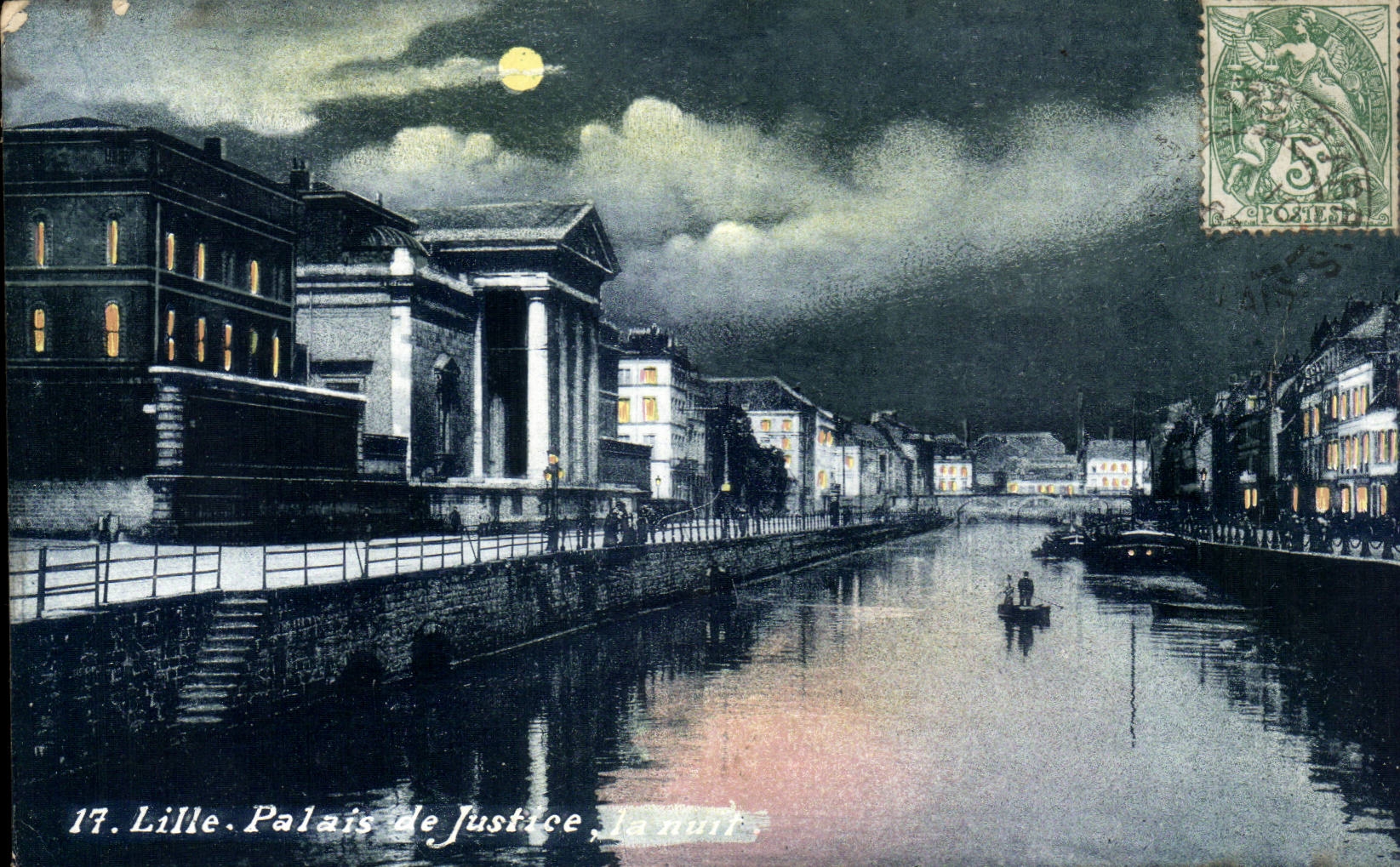 Lille CPA Palais de justice la nuit