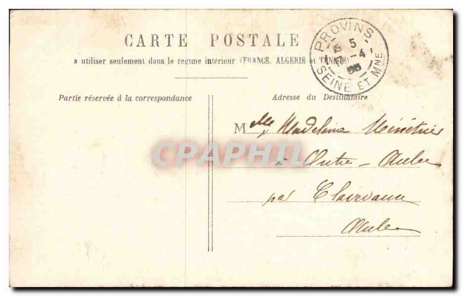 Homme en costume de fauteuil — scène comique — éditeur inconnu — Verso