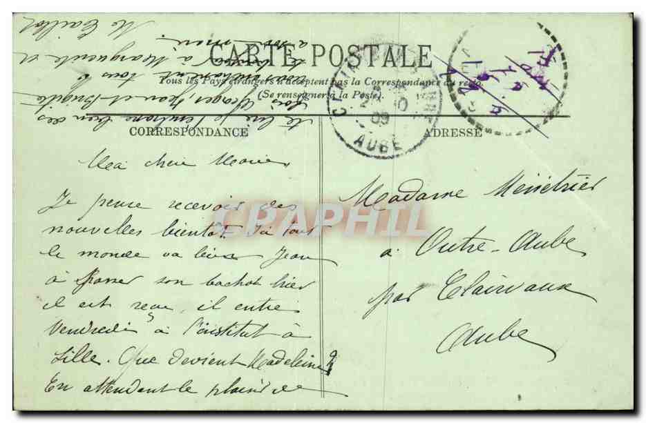 Bethune CPA Un cote de la la grand place — Rückseite
