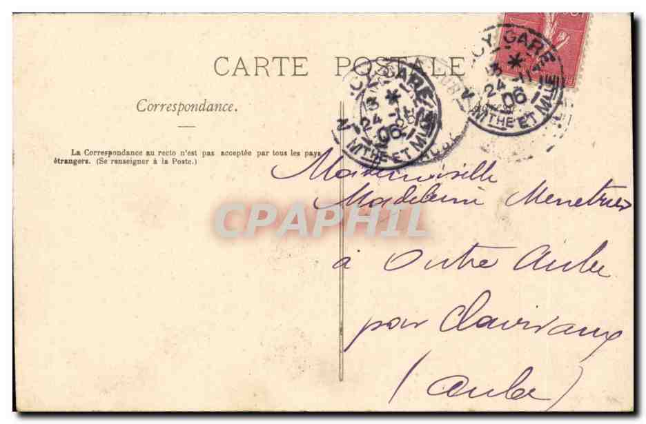Pont a Mousson - Avenue Carnot - enfants - CPA  — Rückseite