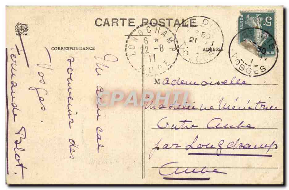Les Hautes-Vosges - Saint-Dié (Vosges) - Aux Trois Fauteuils - Auf dem Chemin de Ronde du Cambert — Rückseite