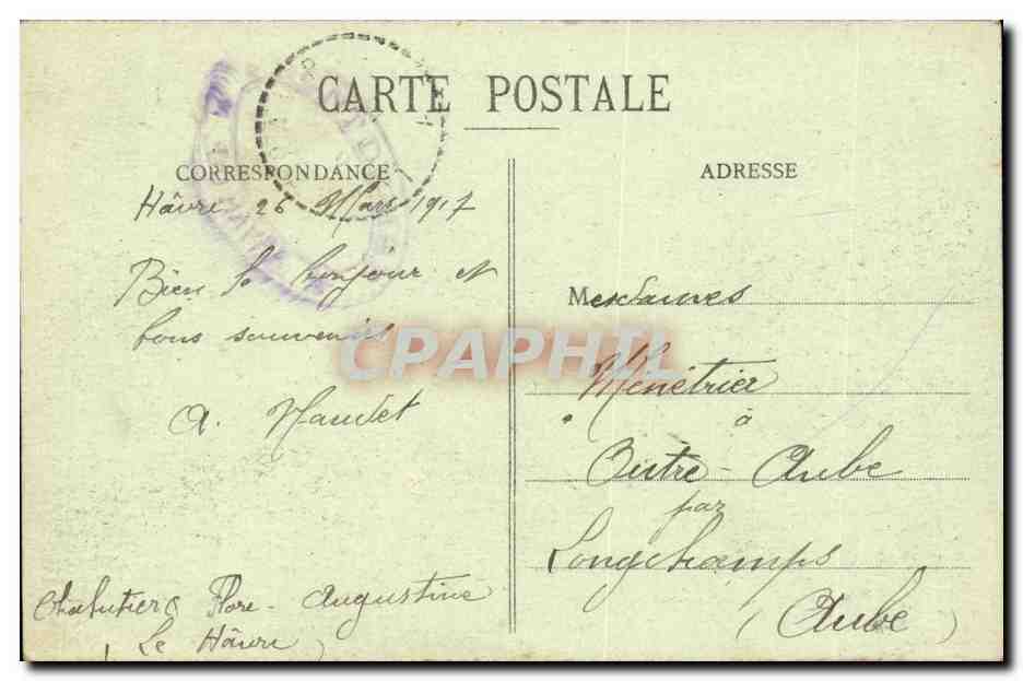 Le Havre - La Heve POinte de la Falaise - CPA  — Rückseite