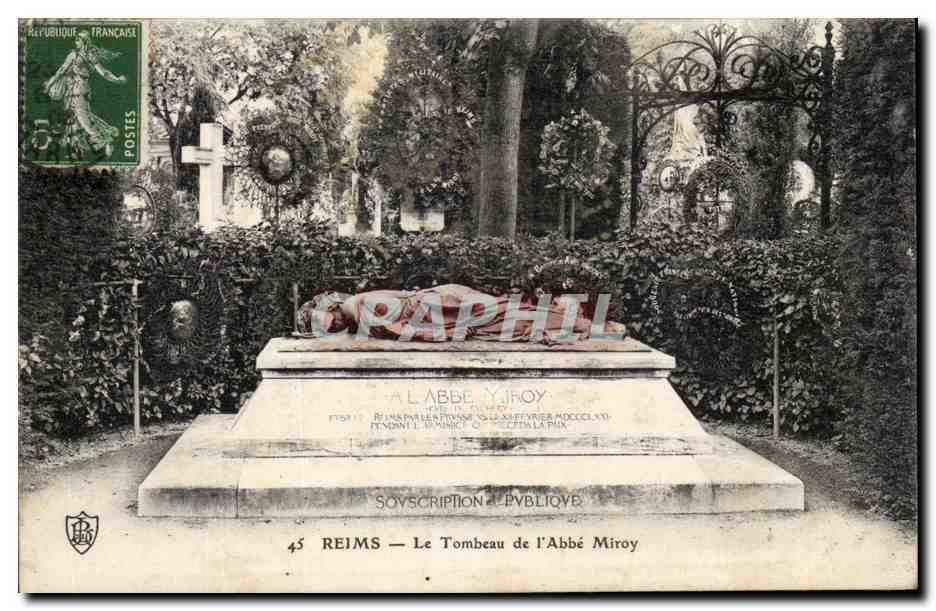 Reims — Le Tombeau de l'Abbé Miroy — Éditeur : CPAPHIL, n° 45