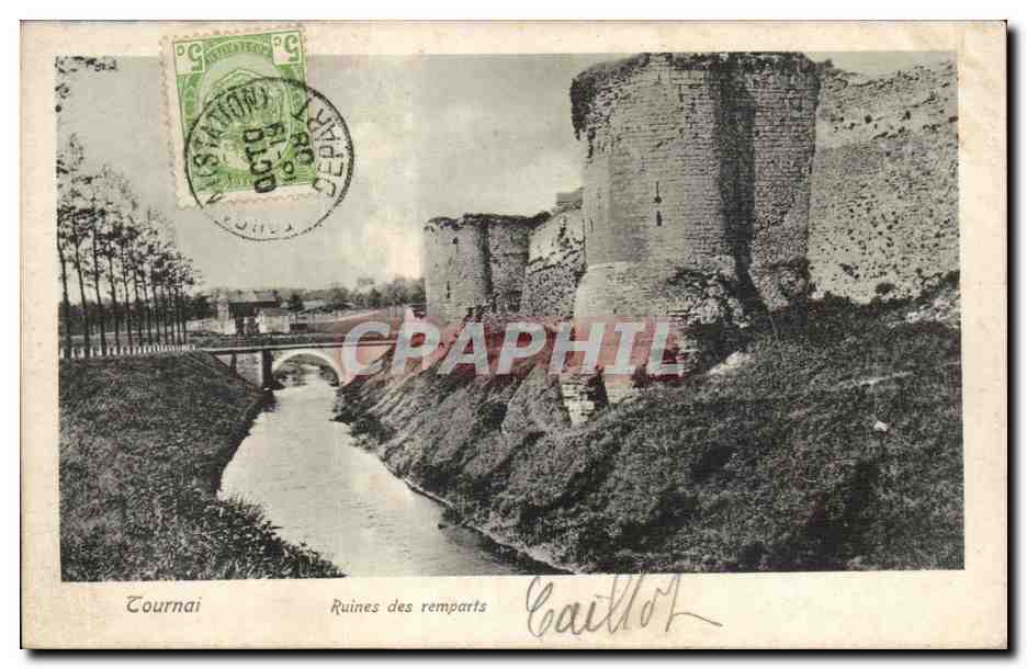 Tournai - Ruines des Remparts - CPA 