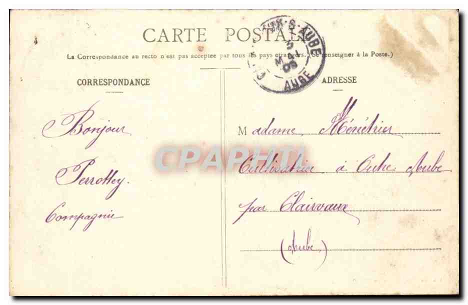 Camp de Chalons - Le 155 court - Piece! Feu! Ecole de Feu - militaria - soldat - CPA  — Back