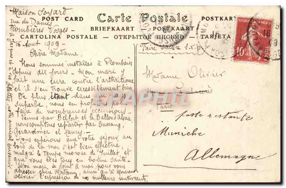 Val d'Ajol - La Valee des Roches - CPA  — Verso
