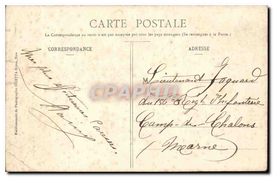 Antibes - Le Port et le Fort Carre - CPA  — Rückseite