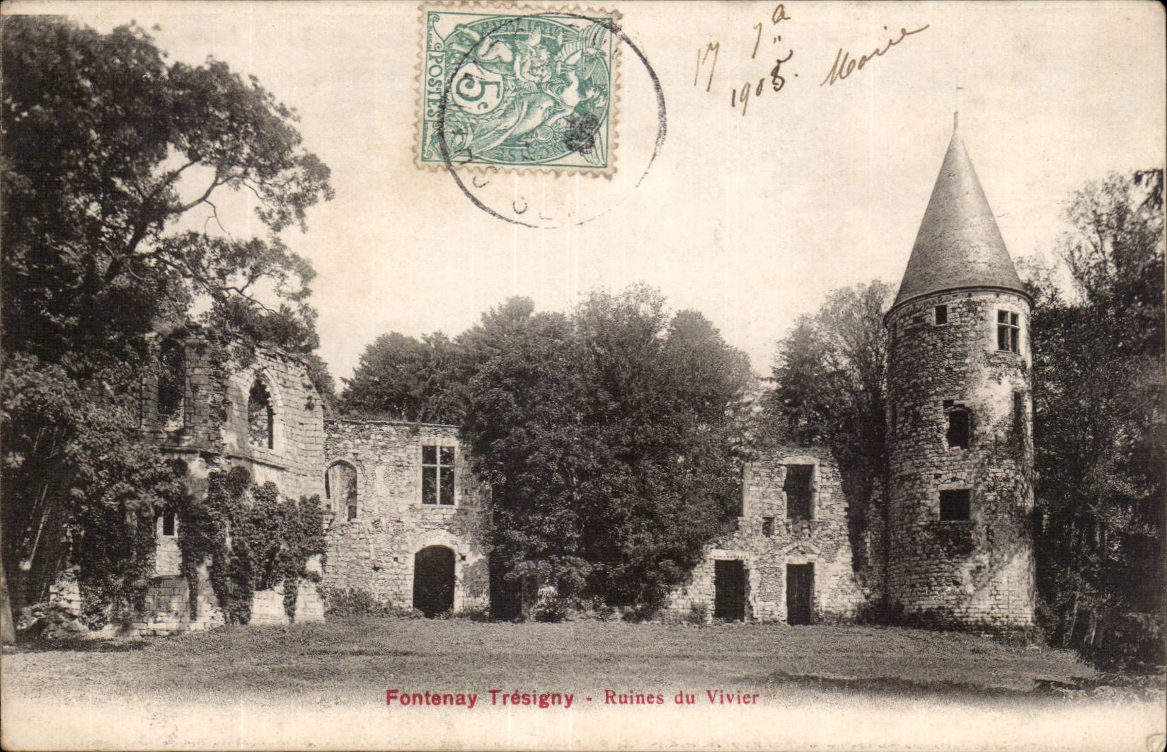 fontenay tresigny - Ruines du Vivier - CPA 