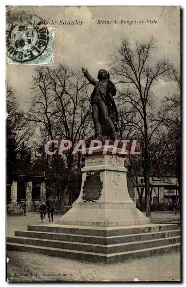 Lons-le-Saunier — Statue de Rouget-de-l'Isle — Édition J.-J. Lons-le-Saunier