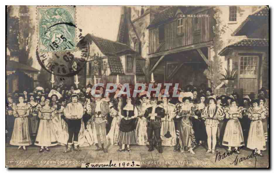 Costumes - Theatre - La ferme de Rococo - 1903 - CPA 