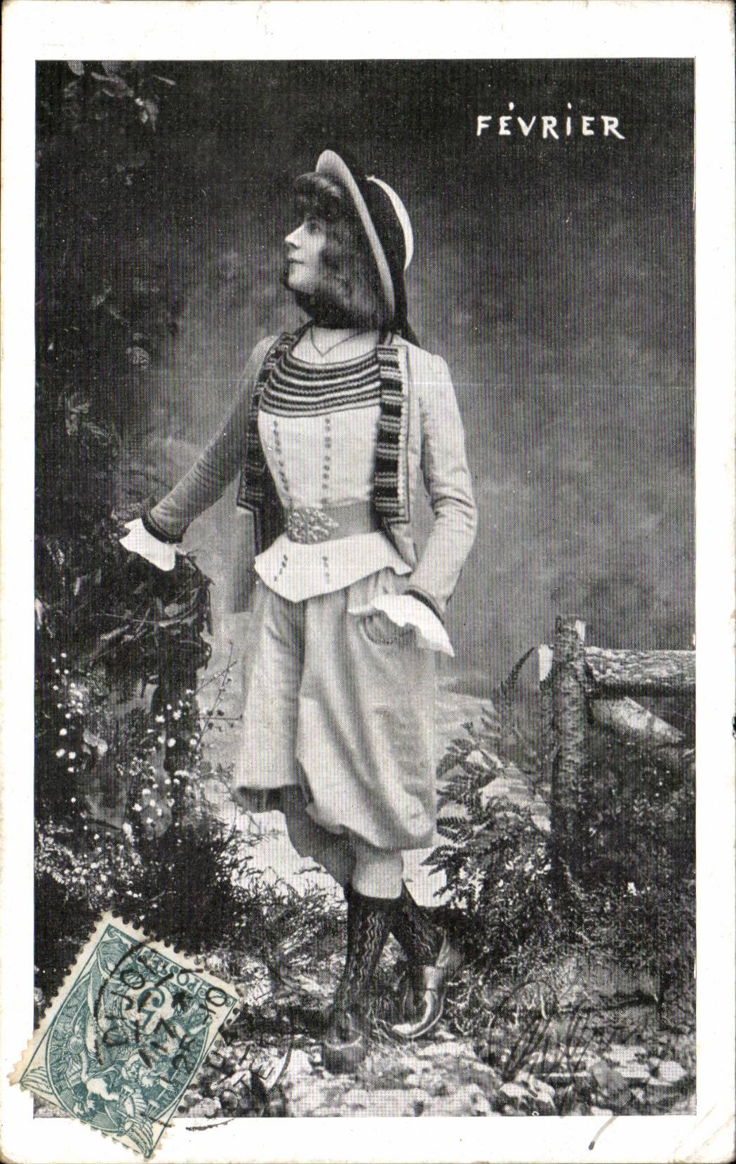Février — mois de l'année — éditeur inconnu, n° de série non visible